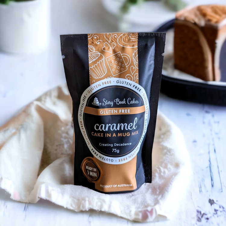 Gluten Free Caramel Cake in a Mug Packet