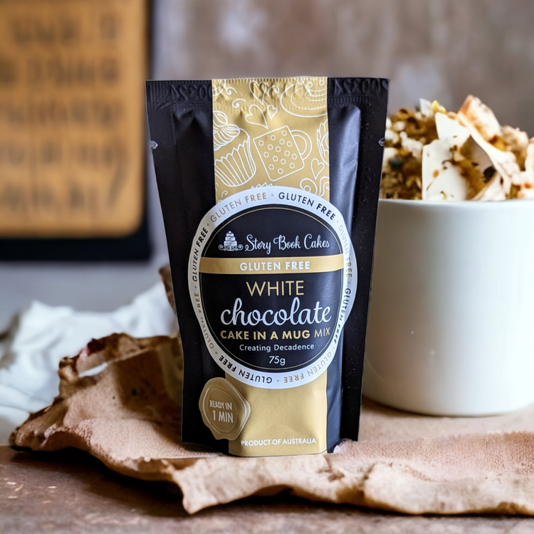 Gluten Free White Chocolate Cake in a Mug