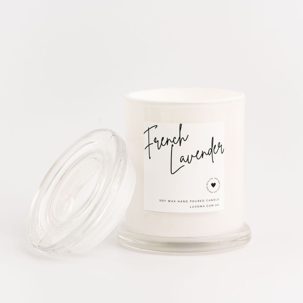 Luxoma Signature Candle on White Background